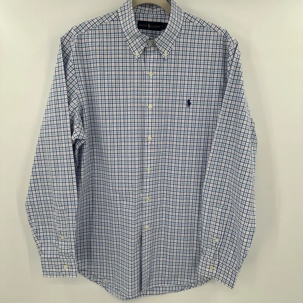 Ralph Lauren Multi Color Long Sleeve Button Down Shirt Sz‎ Large - Picture 3 of 4